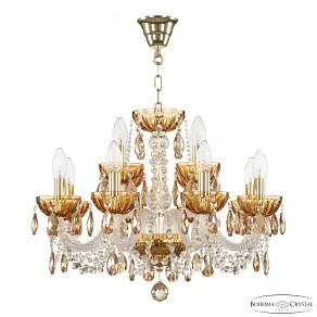 Подвесная люстра Bohemia Ivele Crystal 5402 5402/8+4/195 G Amber/M-1H K721