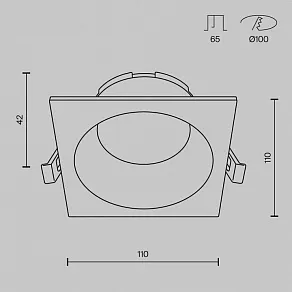 Встраиваемый светильник Maytoni Technical Share DL126-GX53-SQ-W