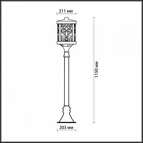 Наземный высокий светильник Odeon Light Kordi 2286/1A