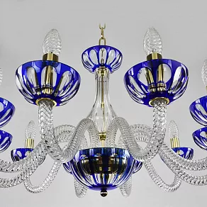Подвесная люстра Bohemia Ivele Crystal Ivele Crystal 1 1308/10/240 G Cl/Clear-Blue/H-1H