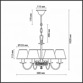 Подвесная люстра Odeon Light Meisa 2771/5