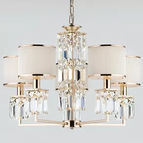 Подвесная люстра Eurosvet Zaffiro 10129/5 золото/прозрачный хрусталь Strotskis Smart (10099/5)