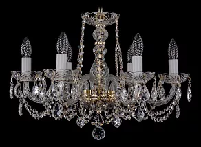 Подвесная люстра Bohemia Ivele Crystal 1402 1402/6/195/G/Leafs