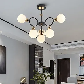 Люстра на штанге Arte Milano Neapolis-73808 274307/6 BK/GD