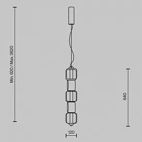 Подвесной светильник Maytoni Ritmo MOD381PL-L30B3K