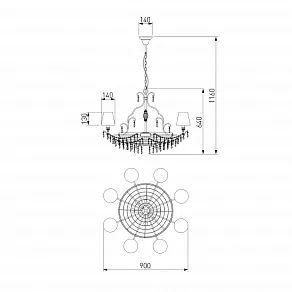 Подвесная люстра Bogate's Empress 305/15 Strotskis