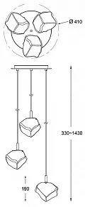 Подвесной светильник Zumaline Rock P0488-03D-B5AC