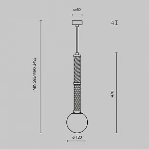 Подвесной светильник Maytoni Teatro MOD287PL-01BS1