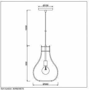 Подвесной светильник Lucide Bodo 01400/38/72