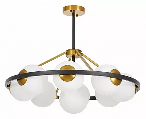 Люстра на штанге LUMINA DECO Donzano LDP 8034-9 BK+WT