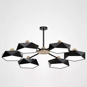 Люстра на штанге Imperiumloft Geometric Черная GEOMETRIC-CH01