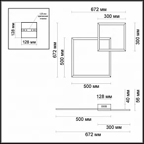 Накладной светильник Odeon Light Quadroled 3558/30CL