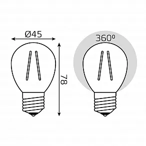 Лампа светодиодная Gauss Filament E27 13Вт 2700K 105802113