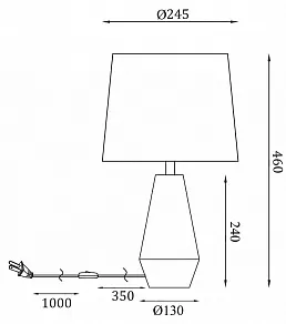 Настольная лампа декоративная Maytoni Calvin Table Z181-TL-01-W