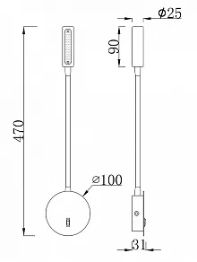 Бра Maytoni Stem C035WL-L3B3K