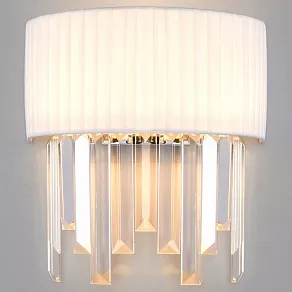 Накладной светильник Eurosvet Amantea 10106/2 хром/прозрачный хрусталь Strotskis