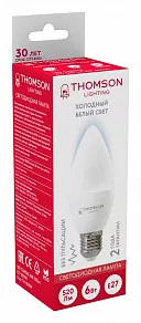 Лампа светодиодная Thomson Candle E27 6Вт 6500K TH-B2359