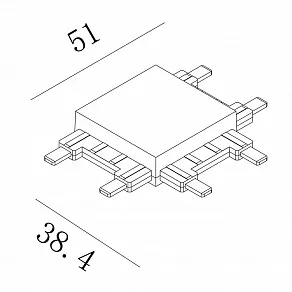 Соединитель T-образный для треков накладных SWG PRO SLIM CN-SLIM-BL-T