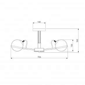 Люстра на штанге Eurosvet Livia 70081/8 черный