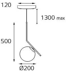 Подвесной светильник Italline Bolla Bolla SP 6212/200 brass