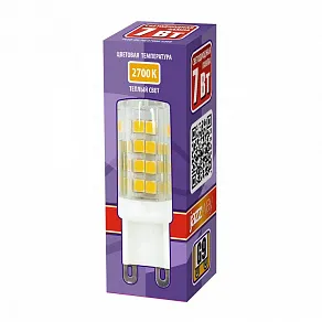 Лампа светодиодная Jazzway  G9 7Вт 2700K PLED-G9 7W 2700K