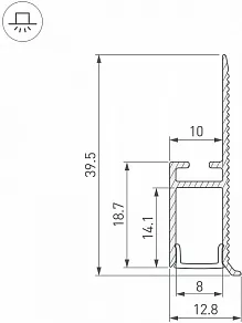 Профиль встраиваемый Arlight FANTOM-BENT 043692
