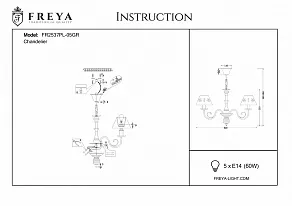 Подвесная люстра Freya Emily FR2537PL-05GR