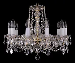 Подвесная люстра Bohemia Ivele Crystal 1402 1402/10/160/G/Leafs