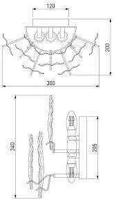 Накладной светильник Bogate's Leaf 369/3
