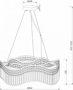 Подвесная люстра Maytoni Gracia DIA201PL-08G