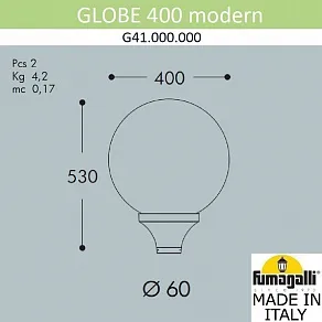 Консольный светильник Fumagalli GLOBE 400 modern G41.B40.000.AYE27