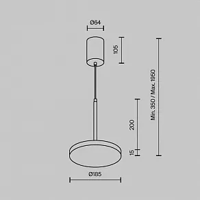Подвесной светильник Maytoni Plato P076PL-L12W3K-B
