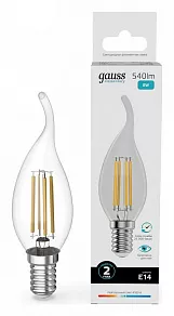 Лампа светодиодная Gauss Filament Elementary E14 8Вт 4100K 42128