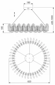 Подвесной светильник Bogate's Farfalla 90375/1