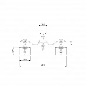 Люстра на штанге Eurosvet Ofelia 60070/5 сатин-никель