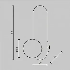 Бра Maytoni Bao MOD419WL-01G
