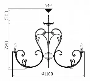 Подвесная люстра Maytoni Foxtrot ARM336-12-W