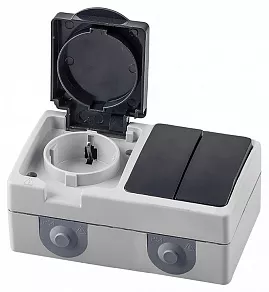 Блок с розеткой и выключателем Stekker PST16-11-54 32761