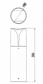Наземный низкий светильник Maytoni Piccadilly O017FL-01B