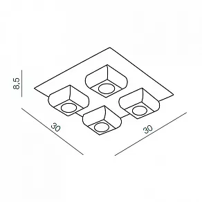 Накладной светильник Azzardo Rubic 4 top AZ0492