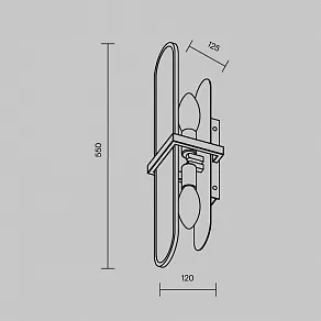 Накладной светильник Maytoni Marmo MOD099WL-02G