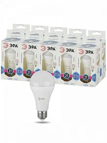 Лампа светодиодная Эра Стандарт E27 21Вт 4000K LED A65-21W-840-E27
