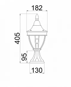 Наземный низкий светильник Maytoni Novara O027FL-01B