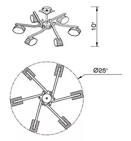 Люстра на штанге Mantra Alfa 0413