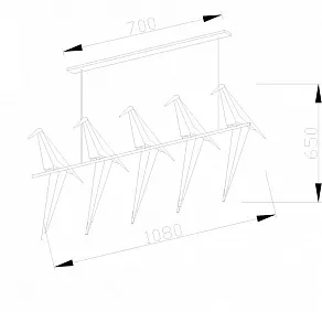 Люстра на штанге Moderli Birds V3073-5PL