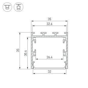 Профиль накладной Arlight LINE-M 054171