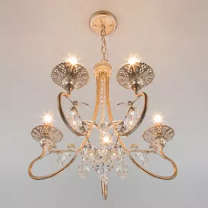 Подвесная люстра Eurosvet Alexandria 60057/5 белый с золотом