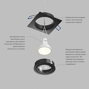 Встраиваемый светильник Denkirs Prime DK-DH2021-BK