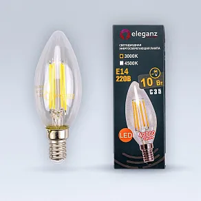 Лампа светодиодная Eleganz  E14 10Вт 3000K 13621