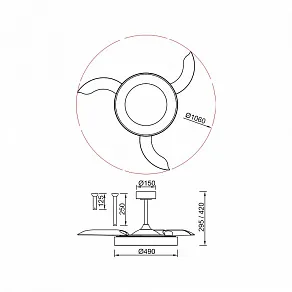 Светильник с вентилятором Mantra NISEKO FAN 9010